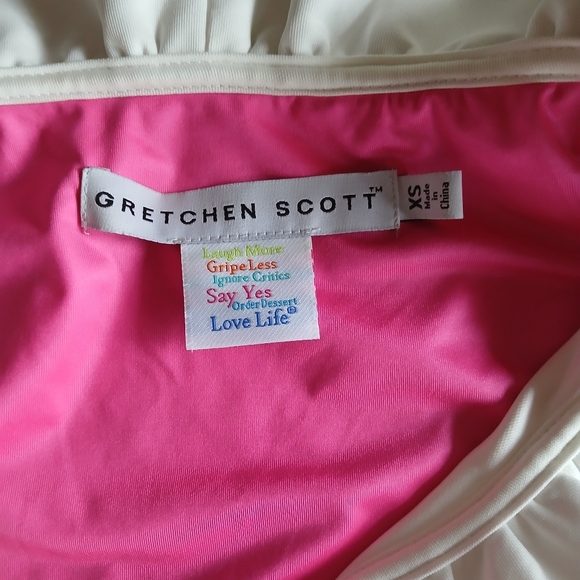 Gretchen Scott Ruffle Neck Tank Nwot Size XS - Picture 3 of 4